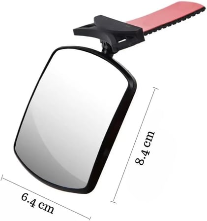KDot Bebek Araç İç Dikiz Aynası, 360° Ayarlanabilir, 8x6 cm, Kırılmaz ABS ve Cam