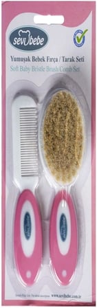Naturel Fırça Tarak Pembe