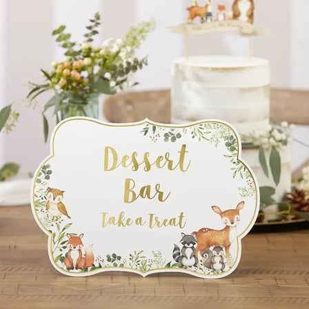 Woodland Baby Shower, Tek Boy, Dekor İşareti Seti (8'li Set)