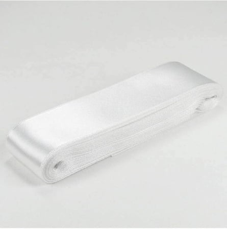 Beyaz Renk Saten Kurdela 4 Cm. X 10 Metre (Beyaz)