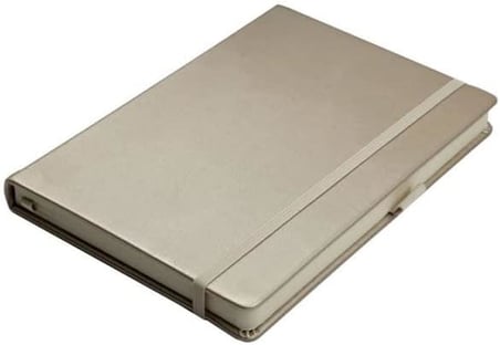 Venzi Sert Kapak Planlayıcı Defter 14x20 cm 100 gr. Krem 96 Yaprak Gümüş Çizgili