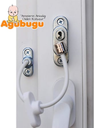 AGU-016 Pimapen Kapı ve Pencere Çocuk Kilidi (Beyaz, 100g)