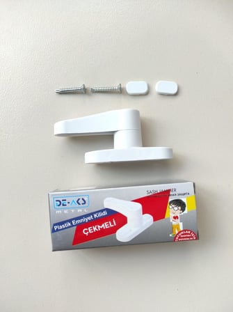 Pvc Kapı Pencere Pimapen Çocuk Emniyet Kilidi Hırsız Güvenlik Mandalı Plastik (5 Adet)