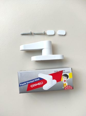Pvc Kapı Pencere Pimapen Çocuk Emniyet Kilidi Hırsız Güvenlik Mandalı Plastik (Beyaz, Bir)
