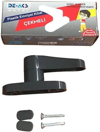 Pvc Kapı Pencere Pimapen Çocuk Emniyet Kilidi Hırsız Güvenlik Mandalı Plastik (5 Adet)
