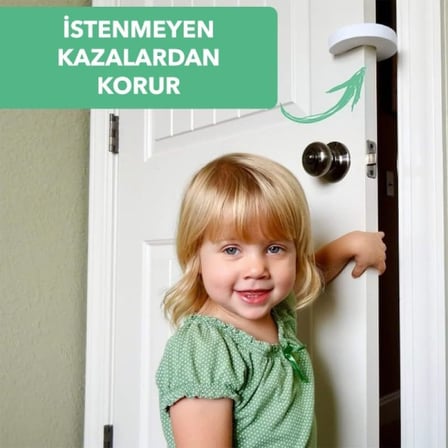 Çocuk ve Bebek Güvenliği için Köpük Kapı Koruyucu Stoper, Renkli, 4 Adet