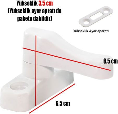 Pvc Çekmeli Kapı Pencere Emniyet Kilidi Pimapen Ev Çocuk Bebek Güvenlik Kilidi 4 Adet