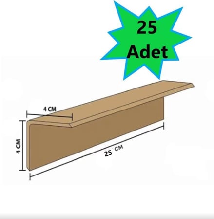 Karton Kosebent 25 Adet 40X40X4Mm 25Cm Palet Kosebent Kose Koruma Kartonu