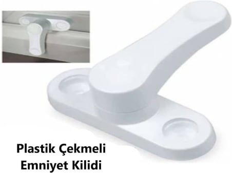 Pvc Çekmeli Kapı Pencere Emniyet Kilidi Pimapen Ev Çocuk Bebek Güvenlik Kilidi 2 Adet