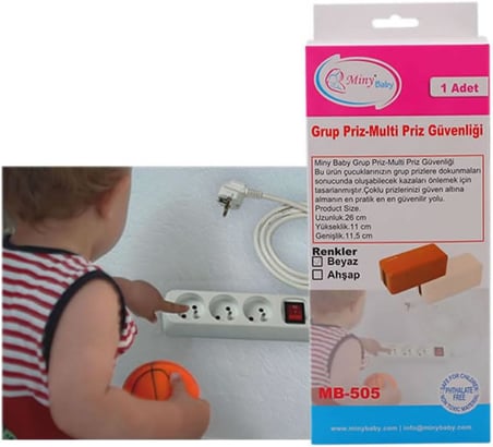 Unisex Grup Priz Multi Priz Güvenliği (Ahşap)