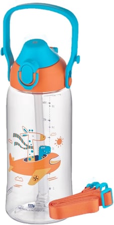 730ml Tritan Tek Kapak Çift Kullanım Pipetli/Pipetsiz Askı Aparatlı Tritan Çocuk Su Matarası