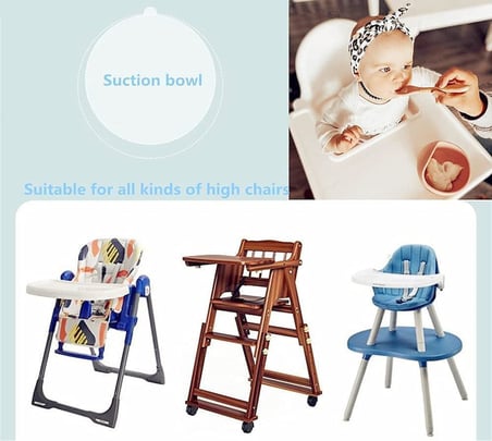 Bebek Mama Seti, 6 Parça Premium Silikon Beslenme Takımı, Vakum Tabanlı Kase ve Önlük, BPA İçermez, 6-36 Ay Bebekler için Güvenli ve Pratik Mama Ürünleri