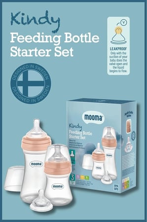 Kindy Antikolik 150 ml, 250 ml PP Biberon Başlangıç Seti, Rose Gold