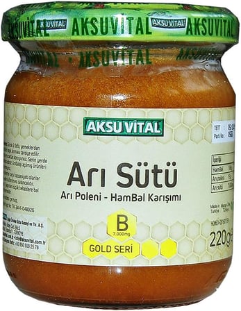 AksuVital Arı Sütü Bal Polen (B) 7.000 Mg - Çocuk 1 Paket (1 x 7000 g)