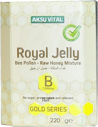 AksuVital Arı Sütü Bal Polen (B) 7.000 Mg - Çocuk 1 Paket (1 x 7000 g)
