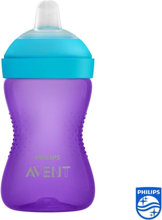 Avent Yumuşak Uçlu Alıştırma Bardağı, 9 Ay, 300 Mililitre, Mor, SCF802/02