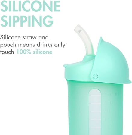 TOMY Swig Küçük Çocuk Silikon Hasır Bardak, 255 ml, Nane, 1 Count (Pack Of 1)