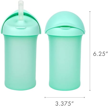 TOMY Swig Küçük Çocuk Silikon Hasır Bardak, 255 ml, Nane, 1 Count (Pack Of 1)