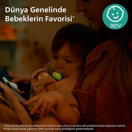 Philips Ultra Air Gece Emzik, 18 Ay+, 2’li Paket, Karanlıkta Parlayan, Ortodontik Silikon, Geniş Hava Delikli, Mikrodalga Sterilize Edilebilir, BPA İçermez, SCF376/01