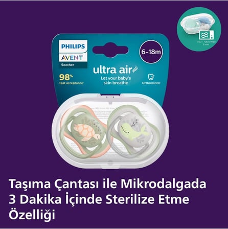 Philips- Ultra Air Emzik 6-18 Ay 2'li Erkek Scf085/60, Standart