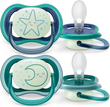 Philips Ultra Air Gece Emziği 6-18 Ay, 2'li Erkek, SCF376/13