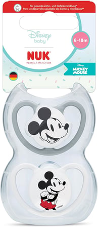 PM Air 2'li Emzik, 6-18 ay, Mickey, Beyaz/Gri