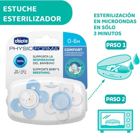 Chicco PhysioForma Comfort Silikon Emzik (0-6 Ay, 2'li)