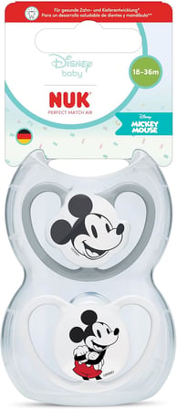 PM Air 2'li Emzik, 18-36 ay, Mickey, Beyaz/Gri