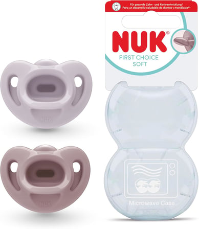 FC Soft%100 Silikon 2'li Emzik, Mor/Kırmızı