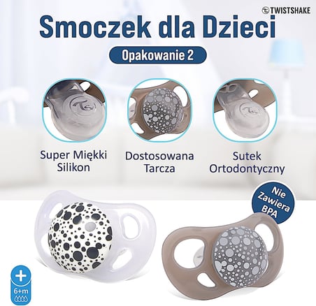 Silikon 2’li Emzik Seti Gri Beyaz 6+ Ay