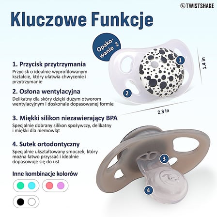 Silikon 2’li Emzik Seti Gri Beyaz 6+ Ay