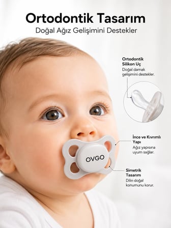 Silikon Ortodontik Emzik 0-6 Ay BPA İçermez