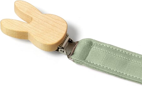 Müslin Bebek Emzik Askısı - Matcha Gree