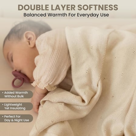 Pointelle Tencel Bebek Battaniyesi 76,2 X 101,6 Cm, Sıcak Beyaz – Oeko-Tex Sertifikalı, İ̇Peksi Yumuşak Hipoalerjenik Örgü, Termal Düzenleyici Kundak & Yeni Doğanlar İçin Alma