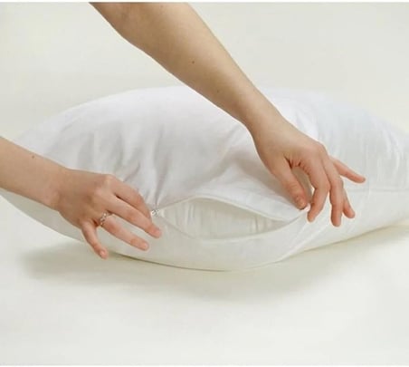 DENİZLİ ÇEYİZ 10'lu Pamuklu Beyaz Fermuarlı 50x70 Cm Iç Yastık Kılıfı