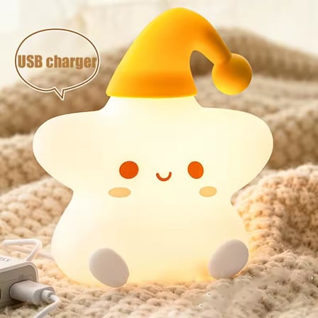 Çocuk Gece Lambası Yumuşak Dokunmatik RGB Renk Modu,Emzirme Işığı Bebek Odası,Dokunmatik Kontrol, USB Şarjı (BPA İÇERMEZ)