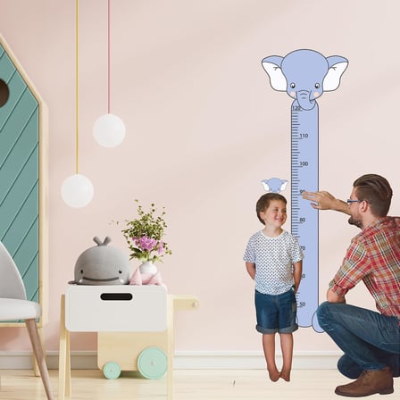 Fil Karakterli Çocuk Boy Cetveli – Oyun Odası İçin Sevimli Sticker