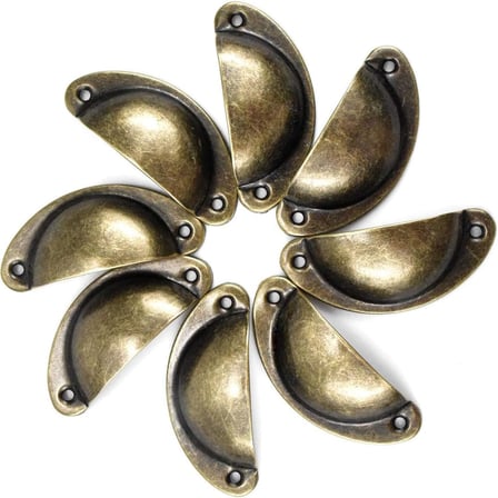 Xspring Vintage Dolap Kulpu, 12 Adet Dayanıklı ve Sağlam Dolaplar ve Çekmeceler için Bronz Vintaj Mobilya Kapı Çekmece Kolu, Raflar ve Gardırop için Vida ile Birlikte