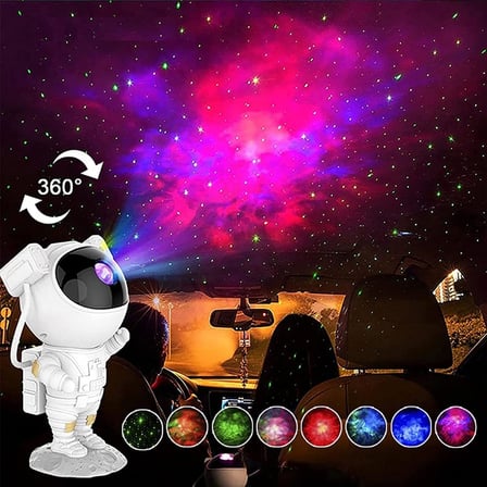 Astronot Galaxy Projektör LED Galaksi Işık Projektörü Çok Renkli Nebula Galaksi Yıldızlı Gece Işığı Uzaktan Kumandalı Projektör USB Planetaryum Projektörü Hediyelik Eşya
