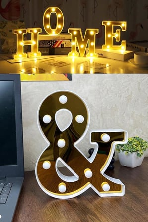 Dekoratif Led Işıklı 3D Büyük Boy Organizasyon Doğum Günü Kutlama (AND)