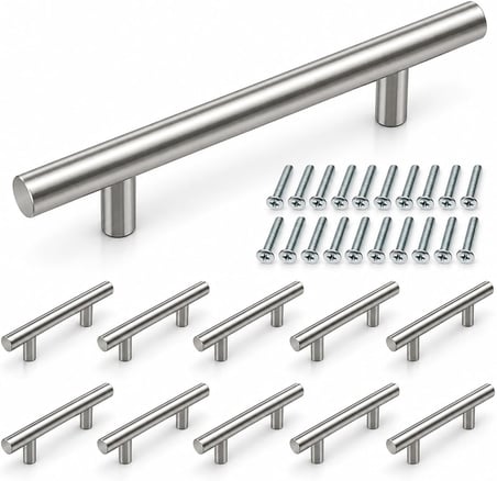 Paslanmaz Metal Kulp, Inox Dolap Çekmece Mobilya Kulbu, TV Ünitesi Yatak Odası Vestiyer Mutfak için (320 mm, Adet, 10)