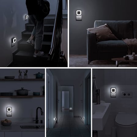 LED Gece Lambası, duvara takılan gece lambası, alacakaranlık sensörlü, 0.5w enerji tasarruflu, koridor, merdiven, mutfak, banyo ve yatak odaları için ideal (6'lı paket)