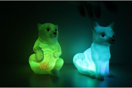 Kutup Ayısı ve Kar Tilkisi RCB renk değiştiren led gece lambası