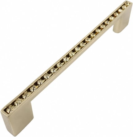 Sıralı Taşlı Lama Kulp 128mm İnoks (2 Adet)