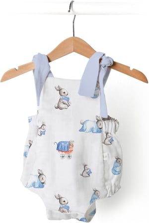 %100 Pamuk Müslin Bebek Tulum - Bébé Lapin BBKTLM-BEL-00006A