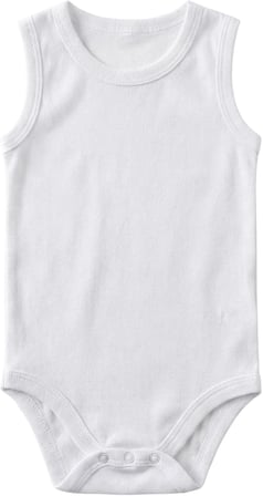 HelloBaby, Beden: 3 AY Unisex Pamuklu Body, Bisiklet Yaka, Atlet Kol, Beyaz Zıbın,%100 Örme Pamuk, Unisex Beyaz Body Çıtçıtlı Bisiklet Yaka Atlet Kol