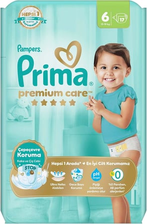 Bebek Bezi Premium Care 6 Numara 17 Adet
