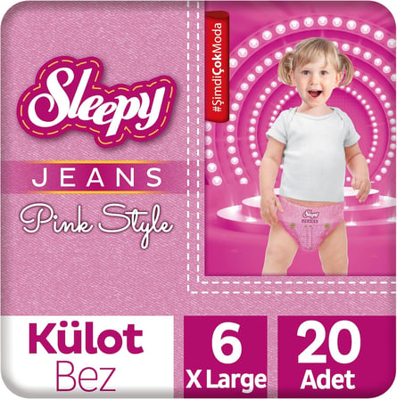 Pink Jeans Külot Bez 6 Numara Xlarge 20 Adet