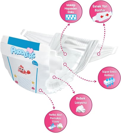 Bebek Bezi 5 Numara Junior (11-18 Kg) 104 Adet – 2’li Jumbo Set