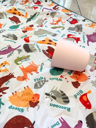 Zoo SeaWorld İkili Ekonomik Set Sıvı Geçirmez Alt Açma Örtüsü Bebek Bakım Örtüsü 65x80cm Büyük Boy Polyester Askılı Çok Amaçlı